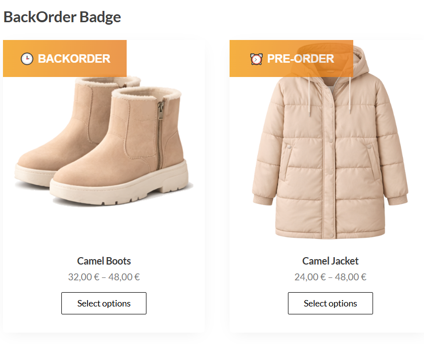 WooCommerce Backorder Product Badge - 1