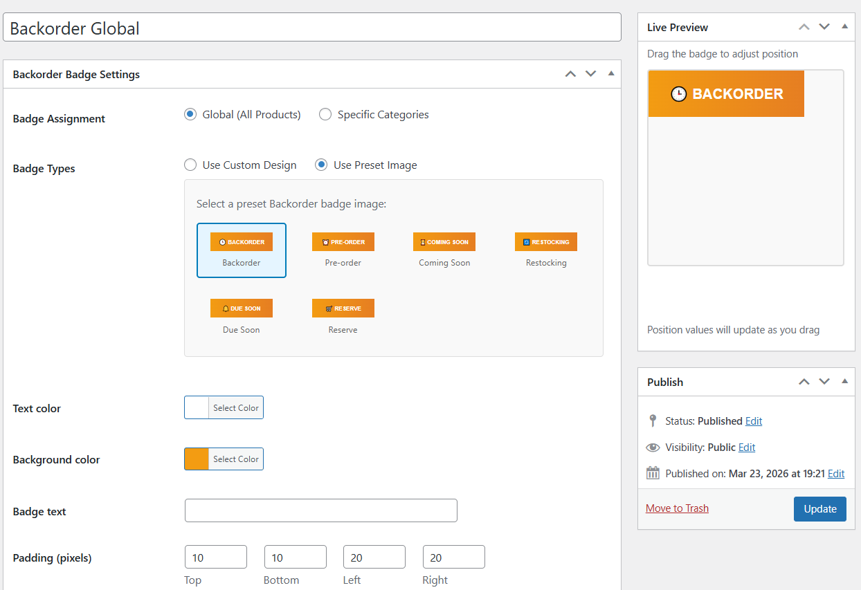 WooCommerce Backorder Product Badge - 3