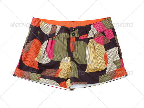 Vintage multicolor retro shorts - Stock Photo - Images