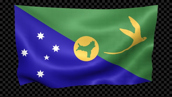 Christmas Island Flag Waving Looped alt