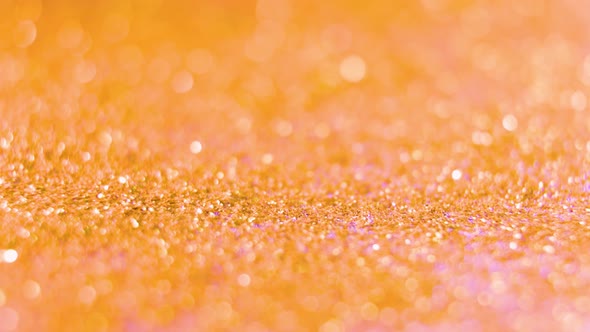 Warm Colourful Real Photographic Orange Bokeh Lights Abstract Background alt