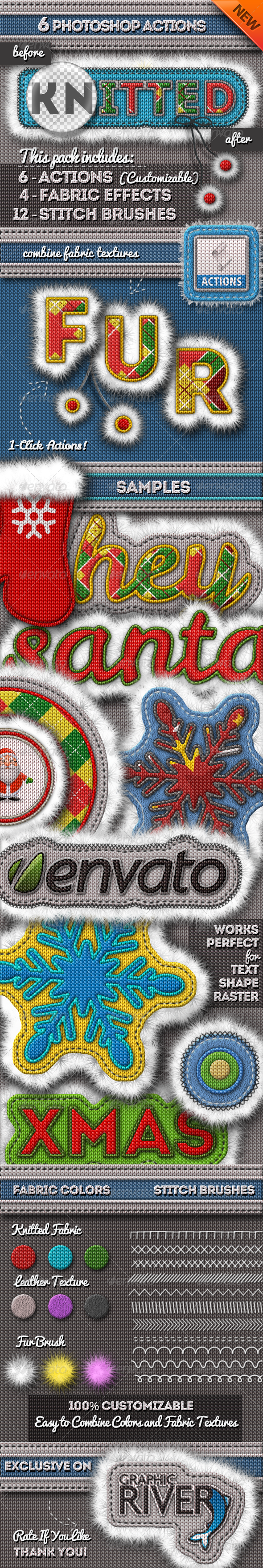 Fur and Knitted Fabric Photoshop Actions - Utilities Actions
