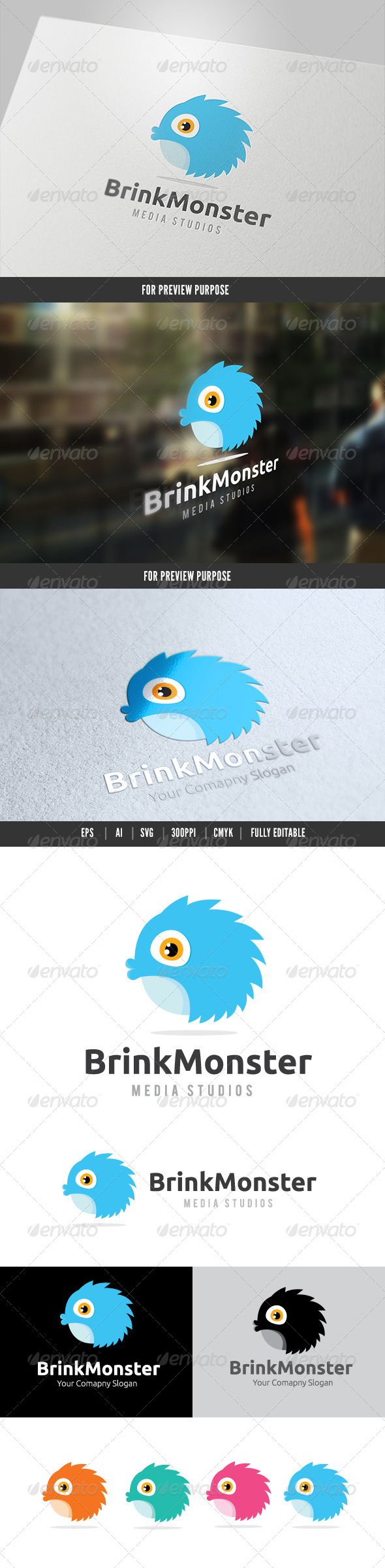 Brink Monster Logo - Animals Logo Templates