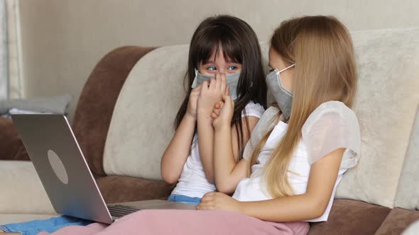 Children at home in quarantine