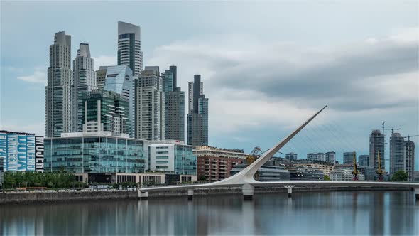 The Financial District of Buenos Aires called Puerto Madero during a stormy day
