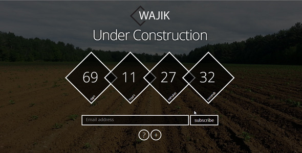 Excellent WAJIK Responsive Coming Soon Page