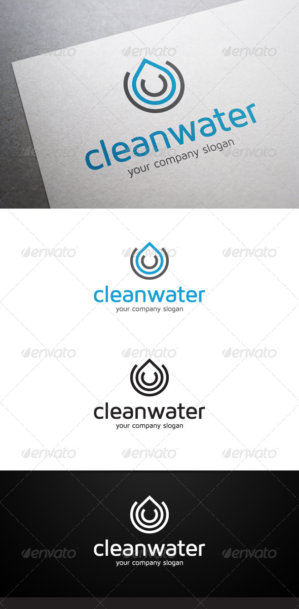 Clean Water Logo - Nature Logo Templates