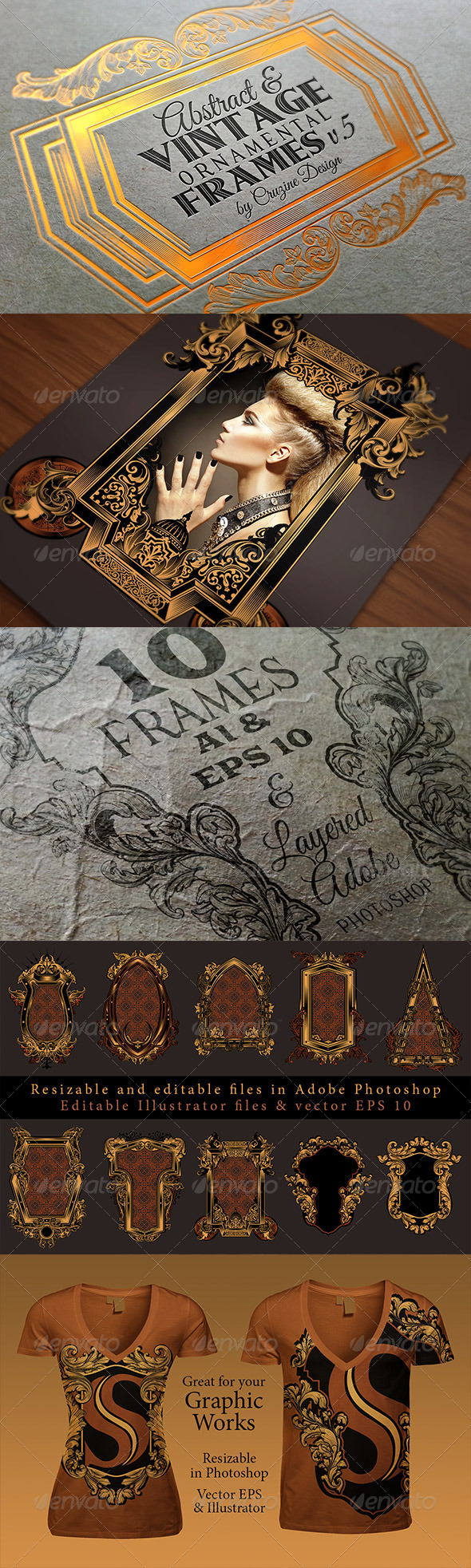 10 Frames Vol.5 - Vintage Ornament - Graphics