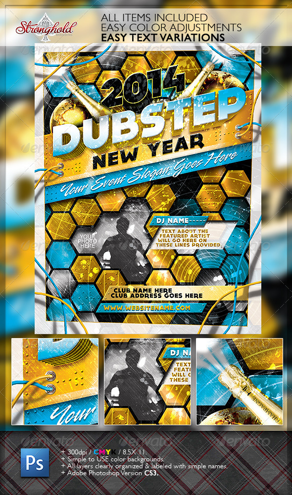 Happy New Year's Eve Dubstep Edition Flyer - Events Flyers