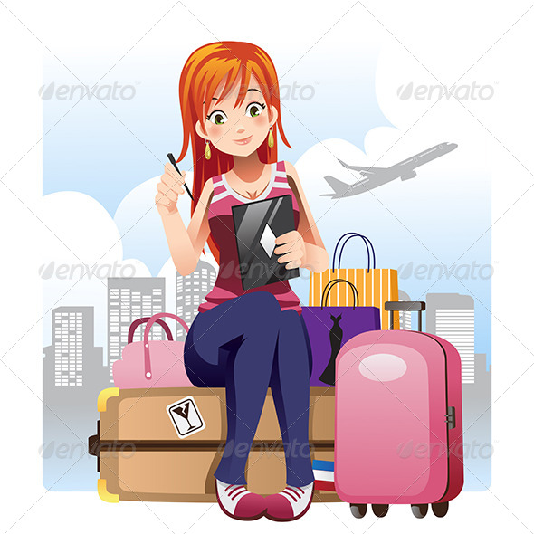 Traveling Girl - Travel Conceptual