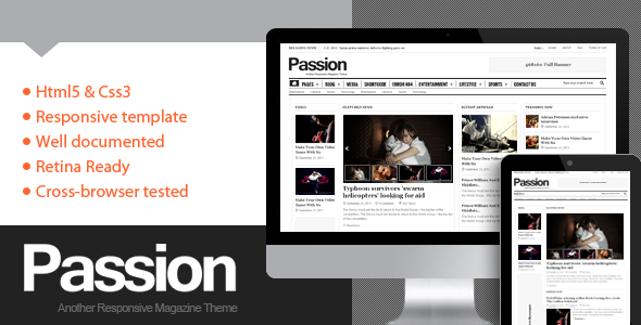 Passion- Magazine HTML5 - ThemeForest 6467868