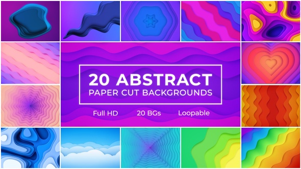 20 Abstract Paper Cut Backgrounds