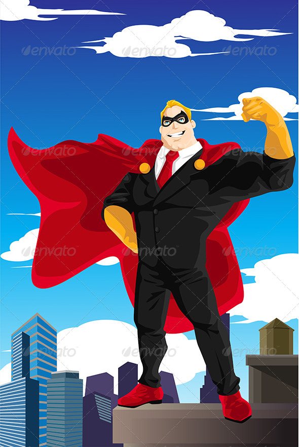 Superhero Businessman - Concepts Business