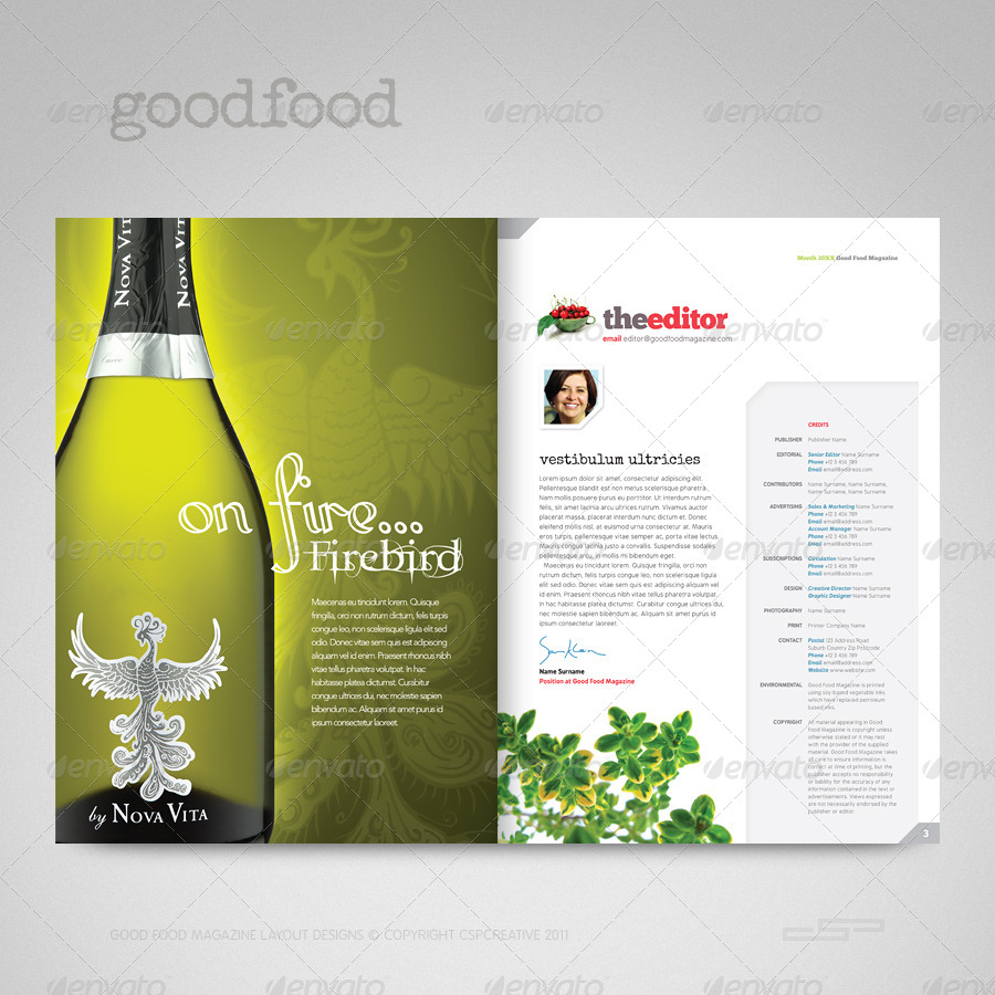 Good Food Magazine by cspcreative | GraphicRiver