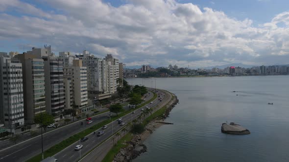 Residential District with Apartment Buildings in Florianopolis City Center Brazil