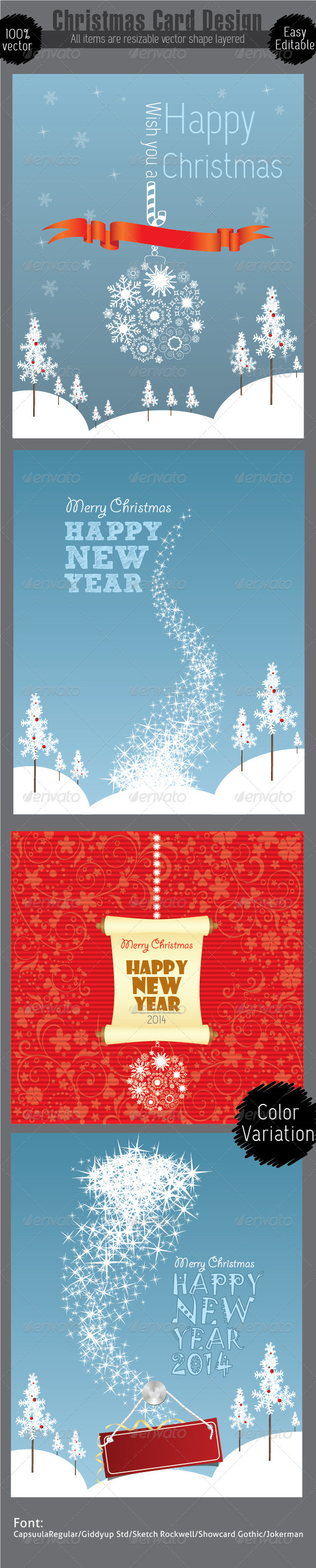 Christmas Card Design Template - Christmas Seasons/Holidays