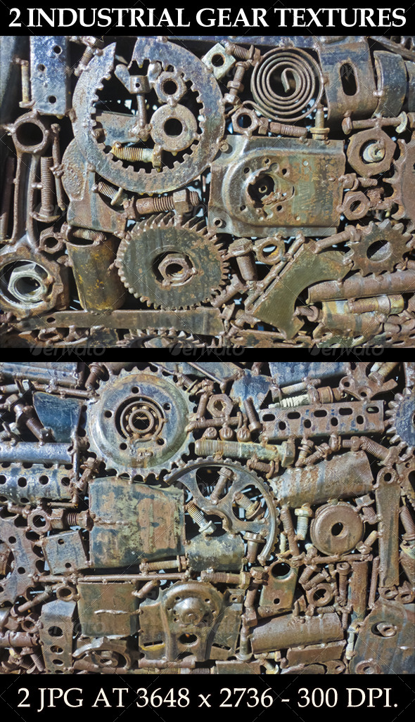 2 Industrial Gear Textures - Industrial / Grunge Textures