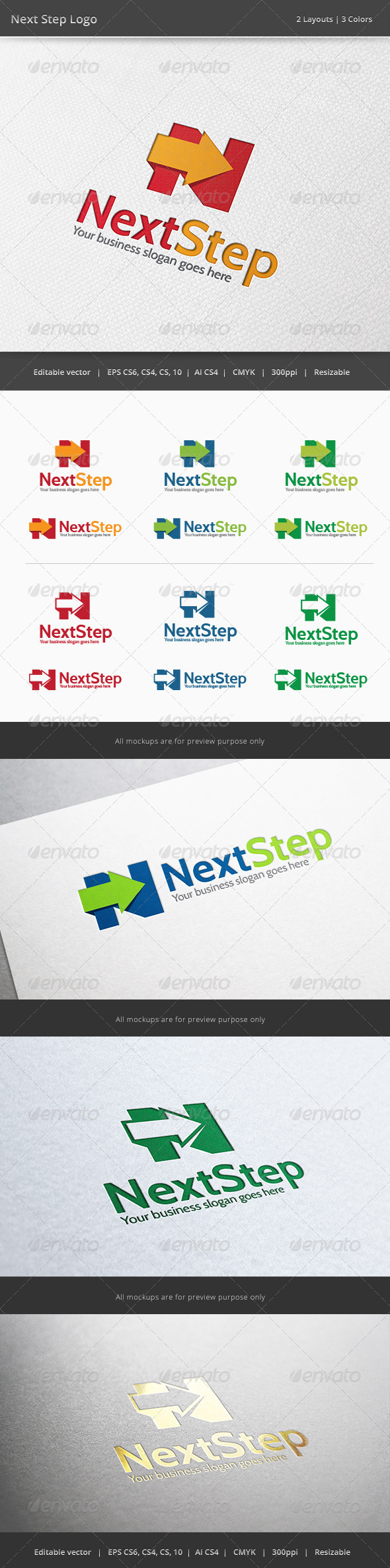 Next Step N Letter Logo - Letters Logo Templates