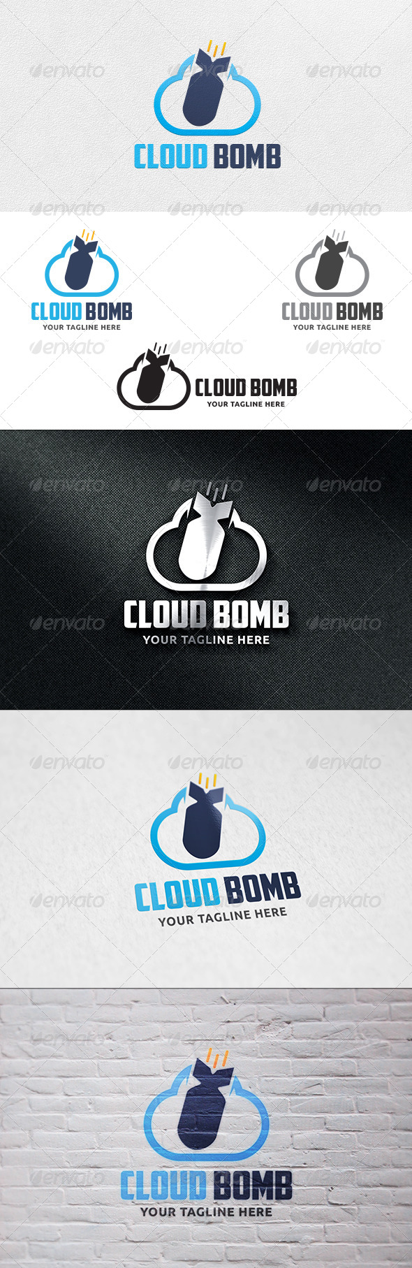 Cloud Bomb - Logo Template - Objects Logo Templates