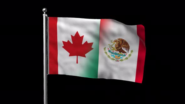 Flag of Canada and Mexico with Alpha Channel