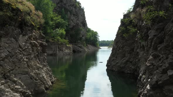 River Between Rocks