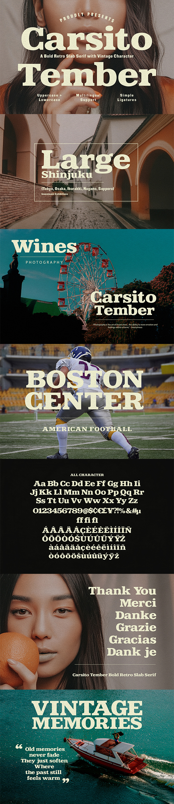 Carsito Tember Bold Retro Slab Serif Vintage Font