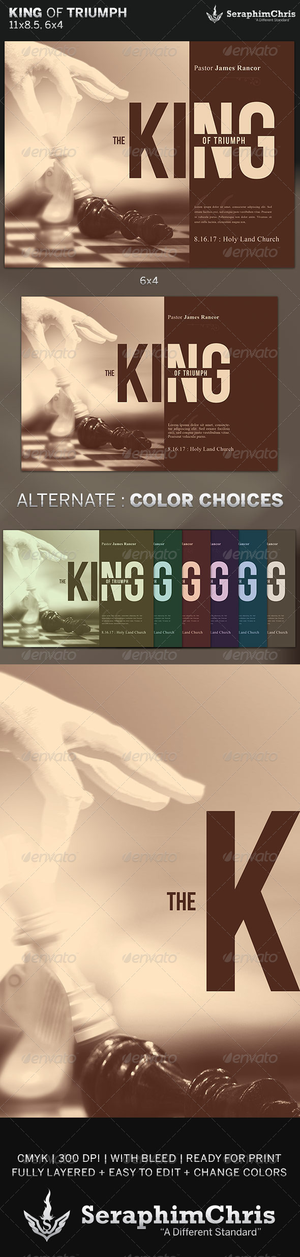 King of Triumph: Church Flyer Template - Church Flyers