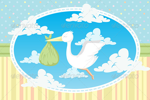 Baby Delivery - Decorative Vectors