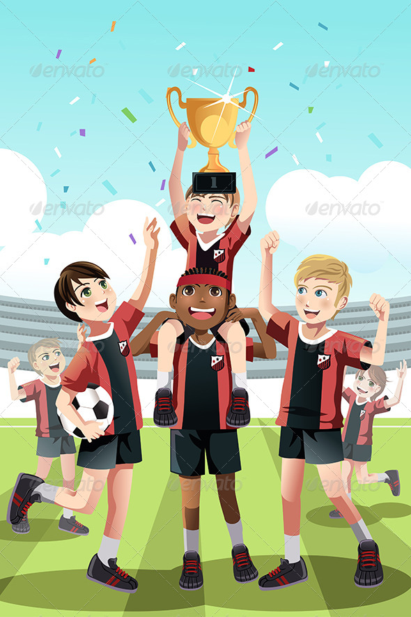 Soccer Team Winning - Sports/Activity Conceptual