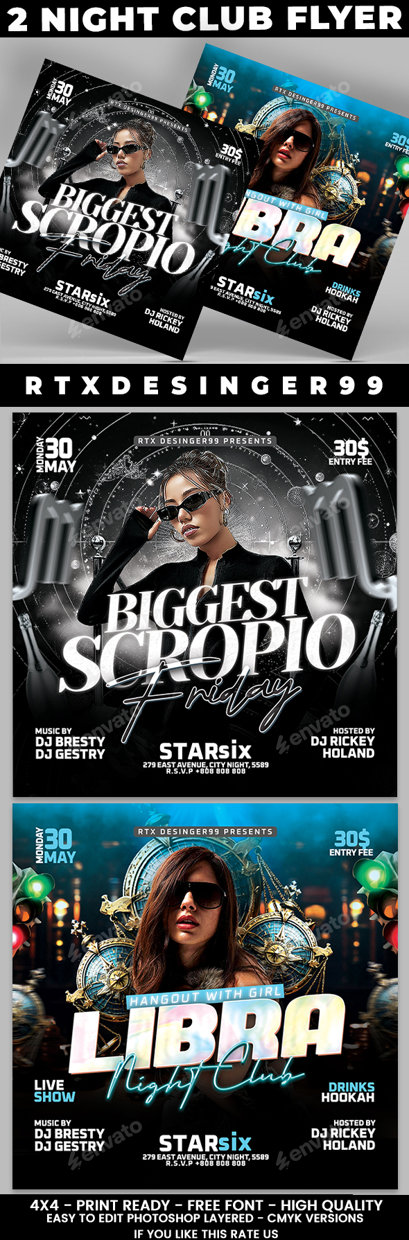 Night Club Flyer Bundle