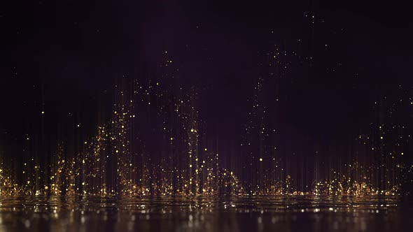 Gold Particles Background 01 4K