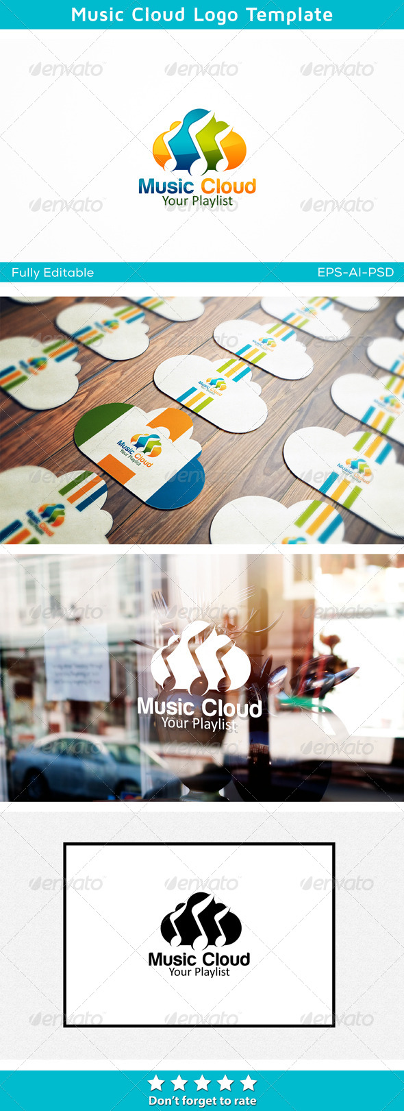 Music Cloud - Symbols Logo Templates