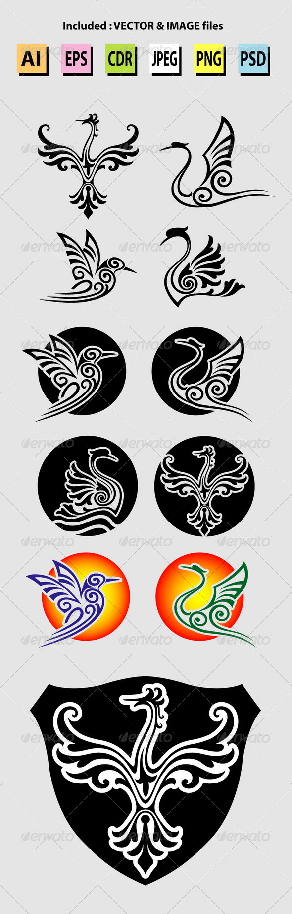Bird Symbols - Animals Characters