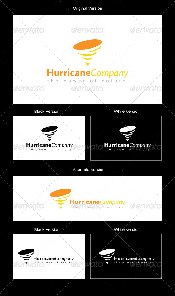 Hurricane Company Logo Design - Nature Logo Templates