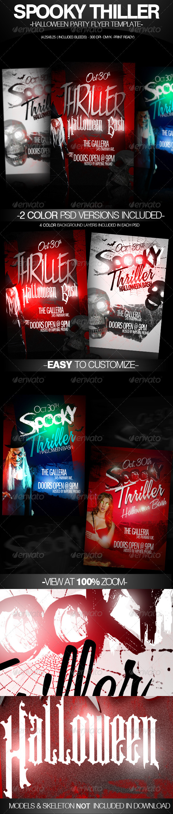 Spooky Thriller Halloween Flyer Template - Clubs & Parties Events