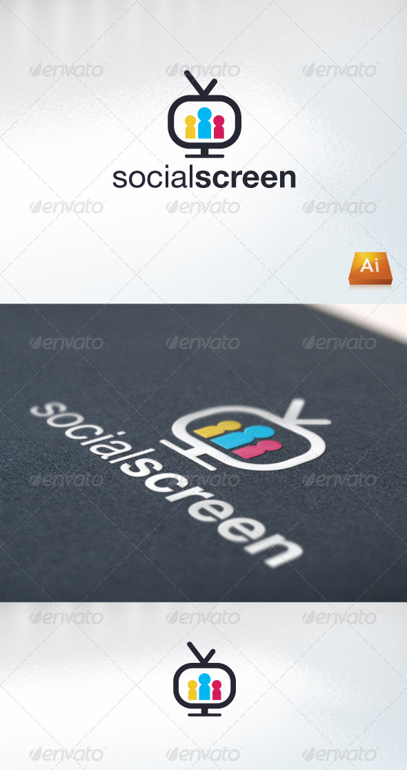 social screen - Humans Logo Templates