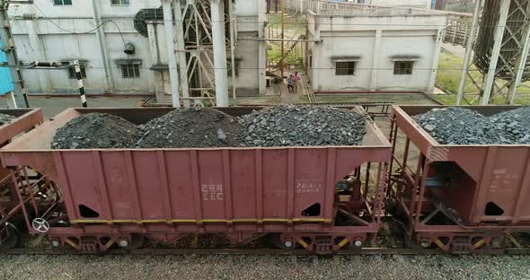 Top Shot Train Carrying Coal Power Plant