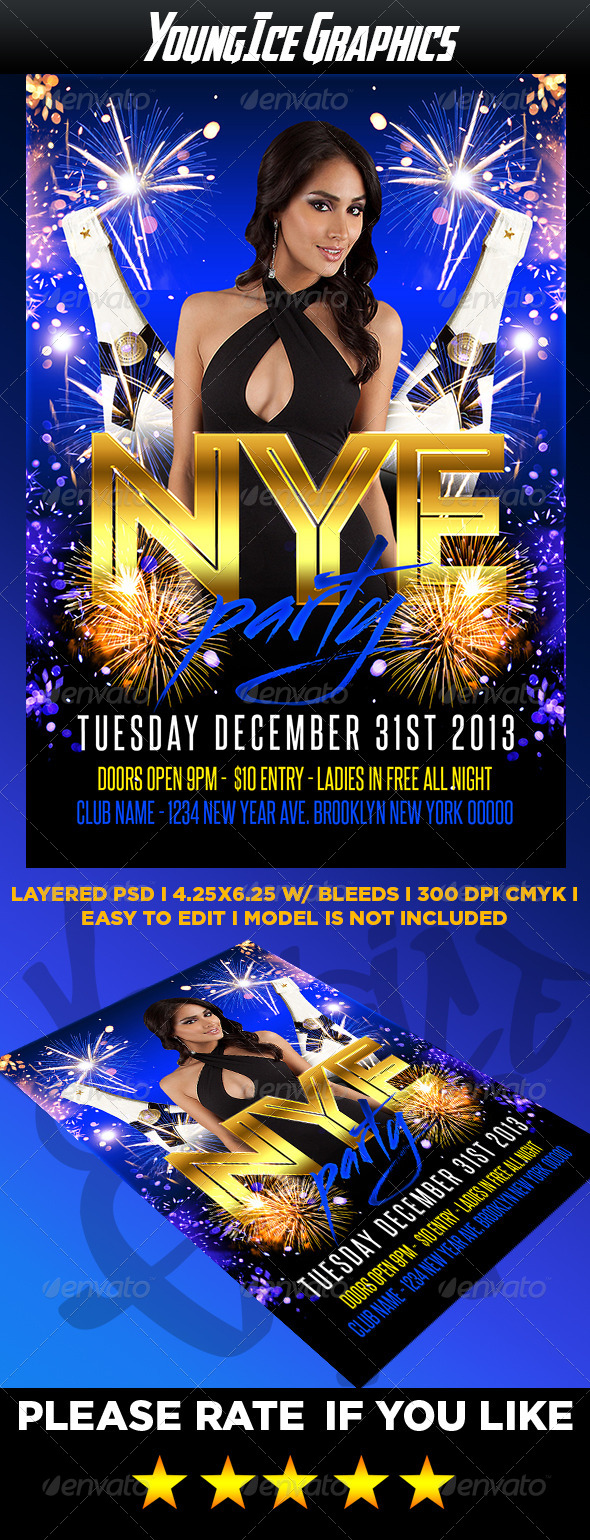 NYE Party Flyer - Clubs & Parties Events