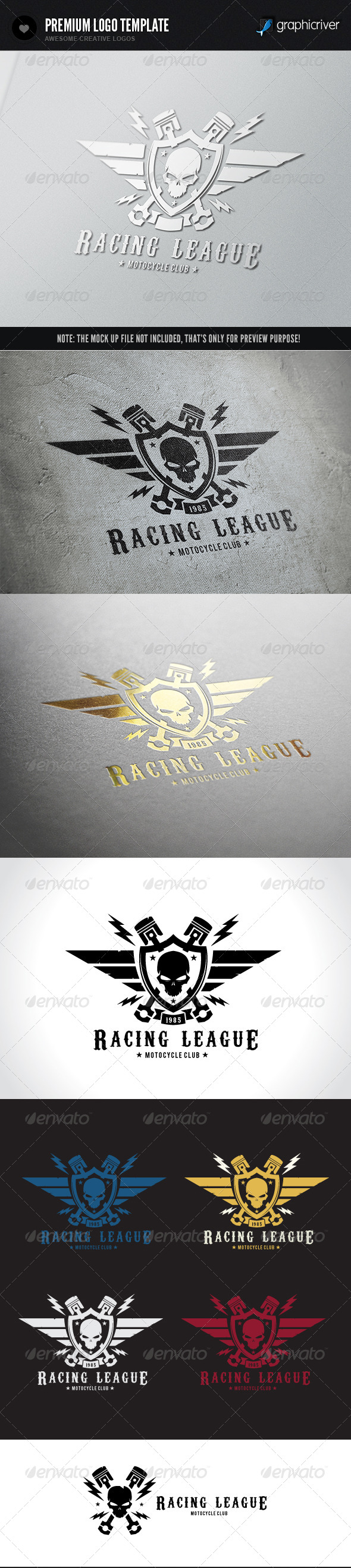 Racing League - Crests Logo Templates