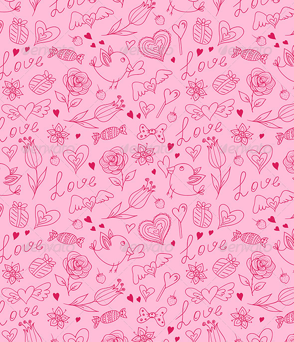 Seamless Pattern for Valentine's Day - Patterns Decorative