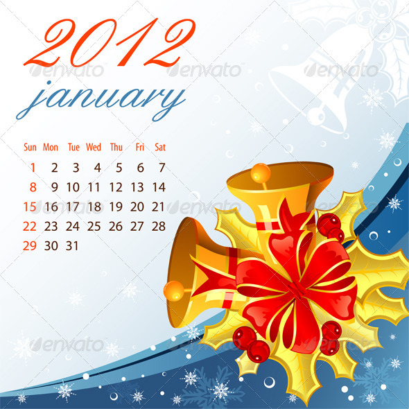 Calendar for 2012 January