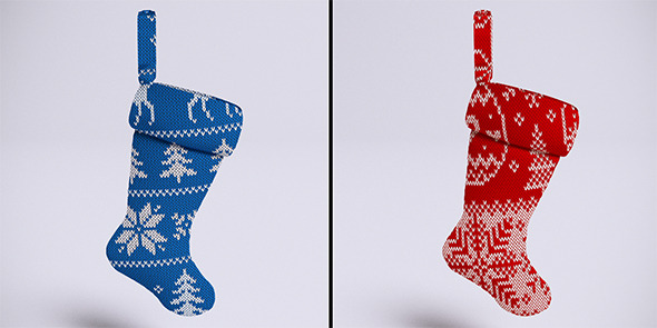Christmas stockings (VrayC4D) - 3Docean 6482524