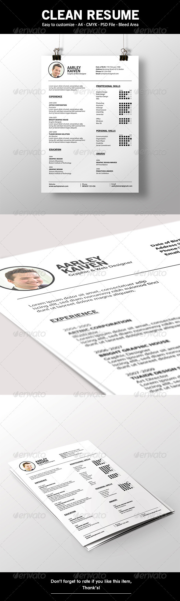 Clean Resume - Resumes Stationery