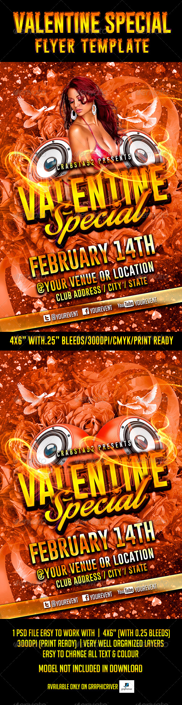 Valentine Special Flyer Template - Events Flyers