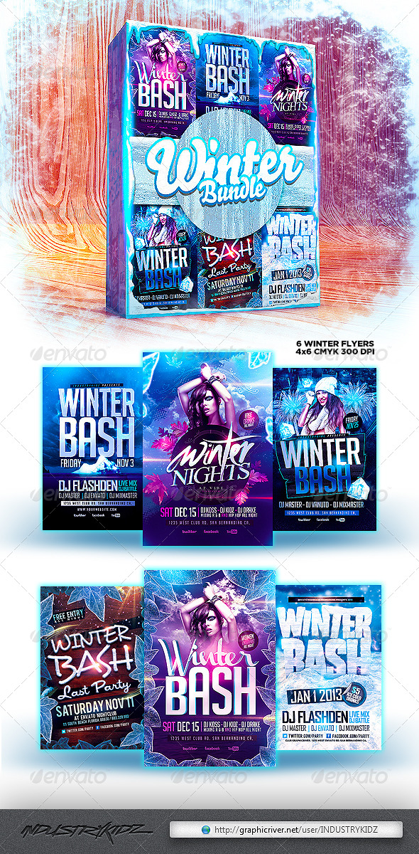 Winter Flyer Bundle - Clubs & Parties Events