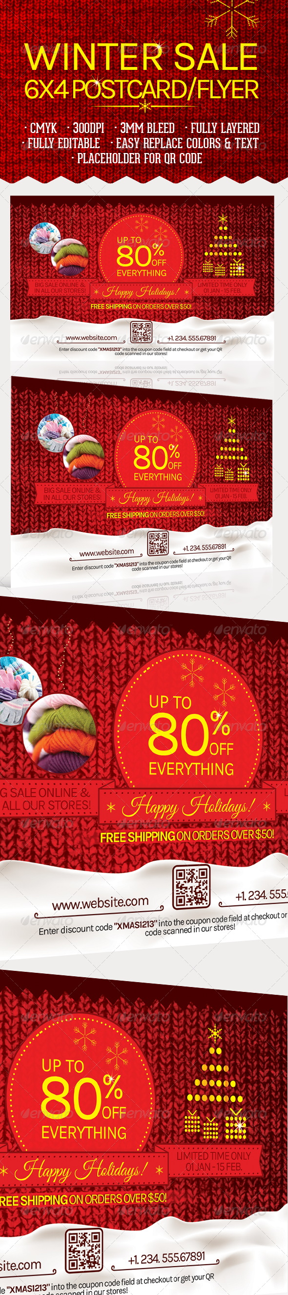 Winter Sale Postcard/Flyer - Commerce Flyers