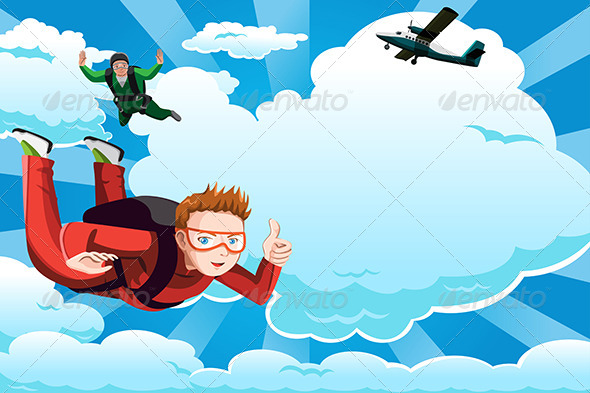 Skydiving - Sports/Activity Conceptual