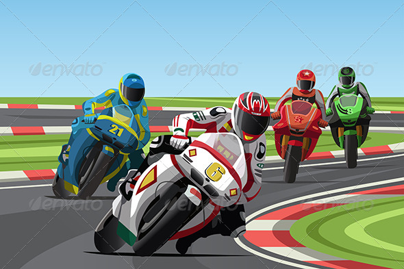 Motorcycle Racing - Sports/Activity Conceptual