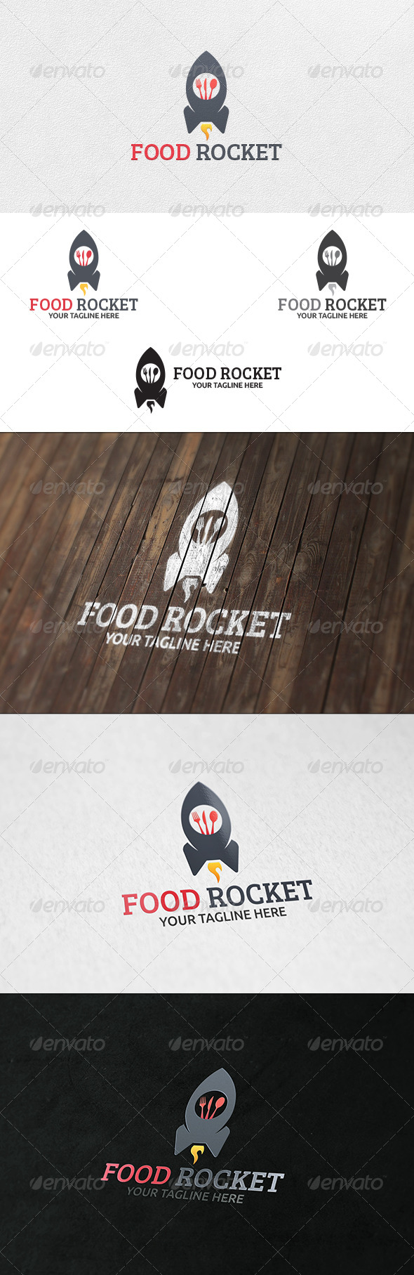 Food Rocket - Logo Template - Symbols Logo Templates