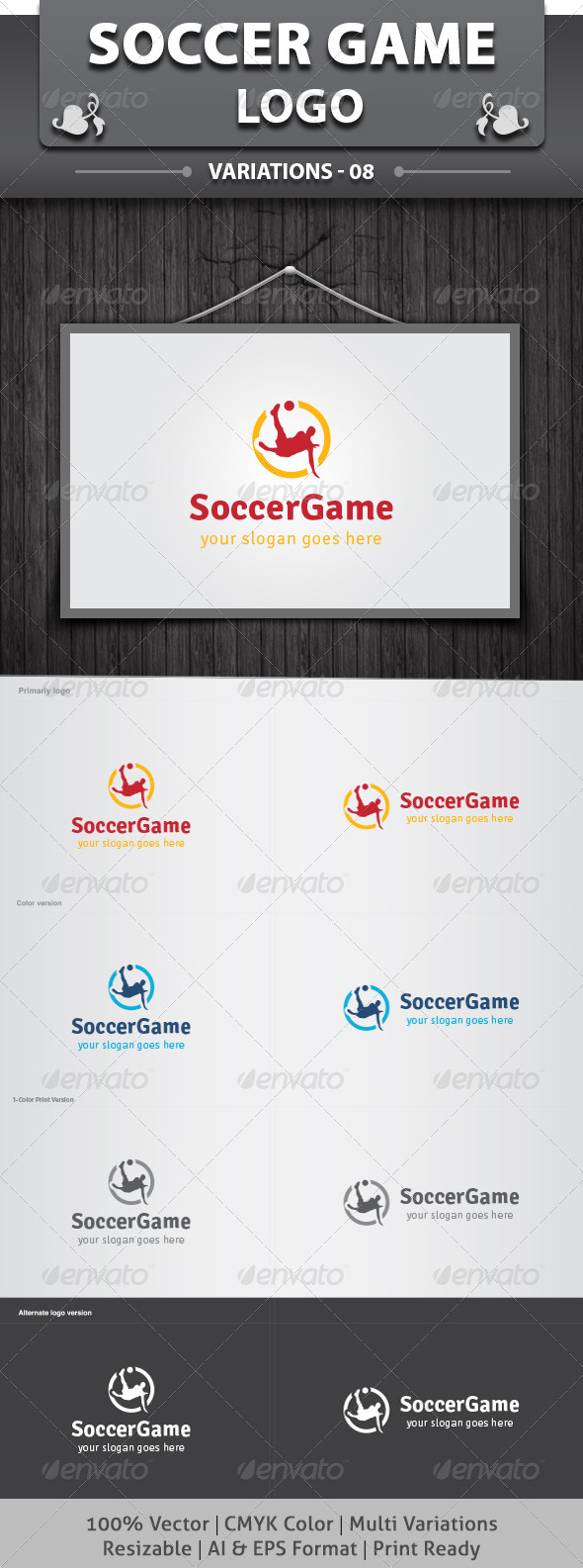 Soccer Game Logo - Objects Logo Templates